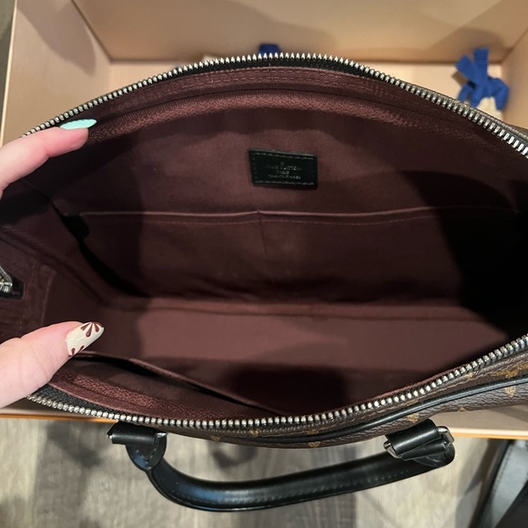 Louis Vuitton Monogram Macassar Porte-Documents Voyage PM Men’s Briefcase - Picture 2 of 8